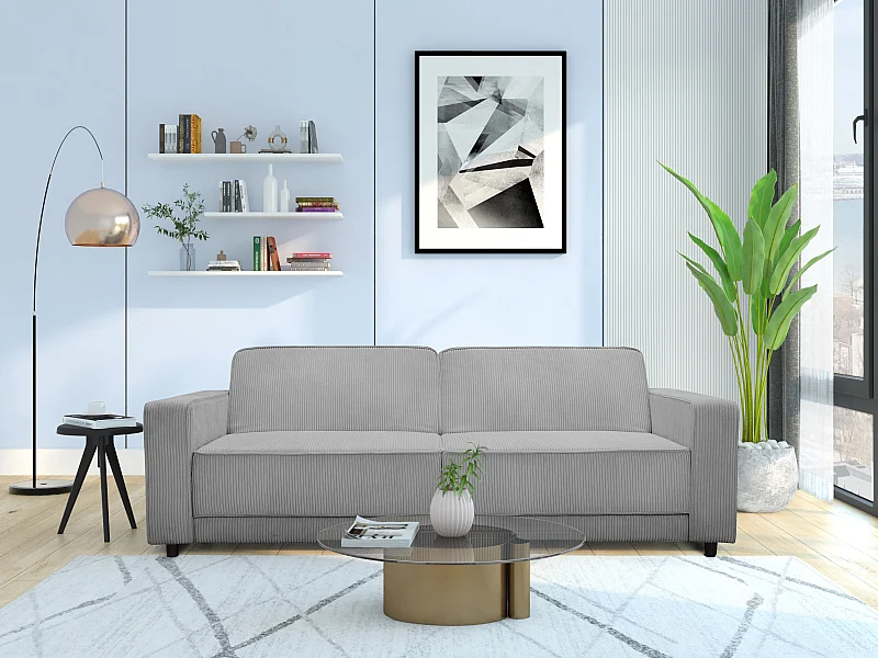 Allie | Sofabed 3 places en tissu gris Sofabed