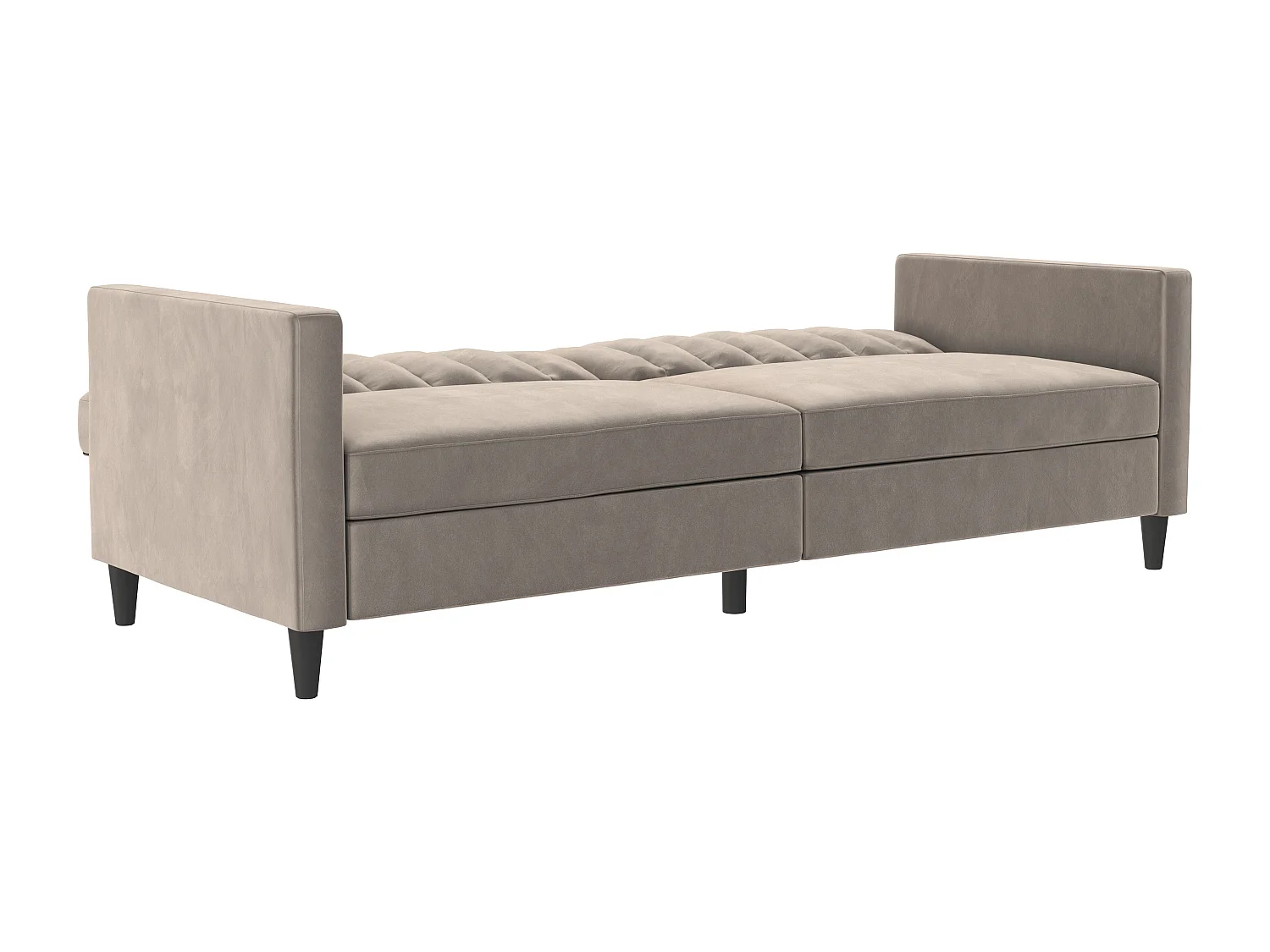 Celine | Canapé lit 3 places en velours taupe