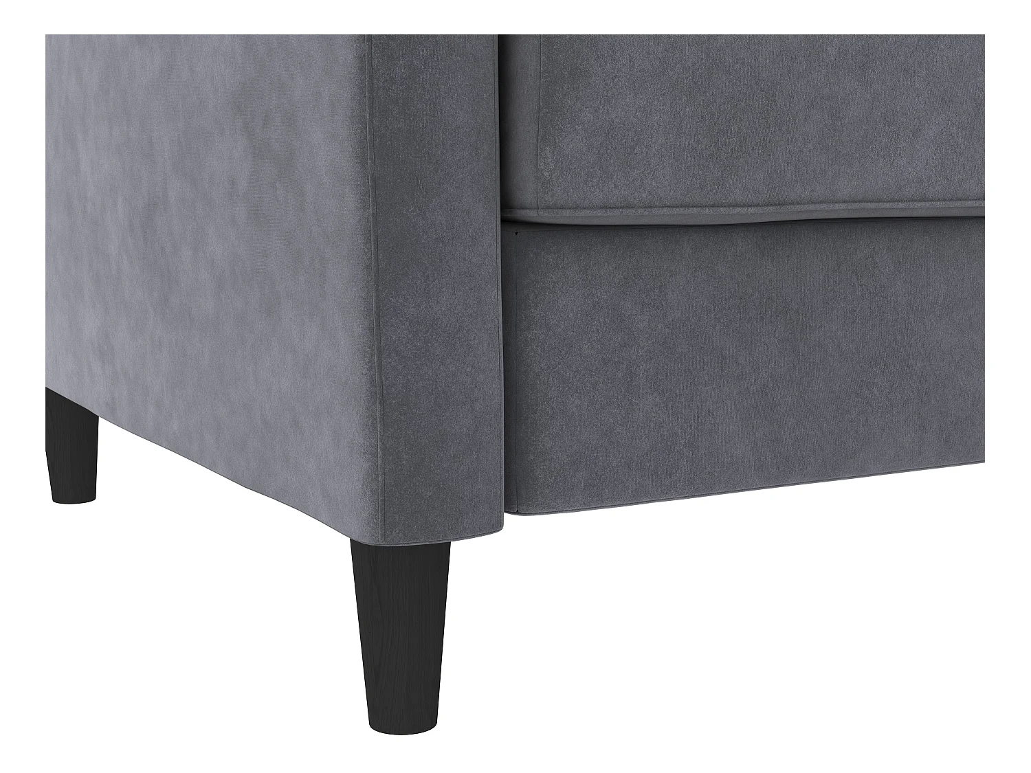 Celine | Canapé lit 3 places avec méridienne en velours anthracite