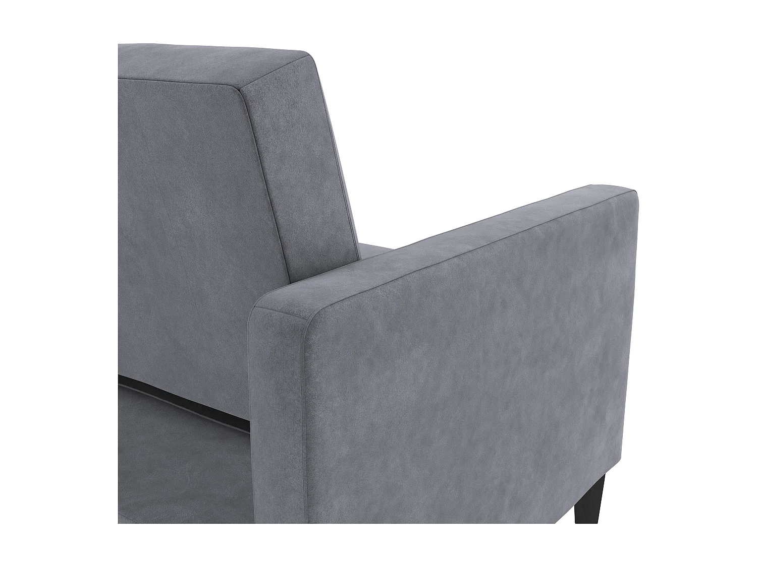 Celine | Canapé lit 3 places avec méridienne en velours anthracite