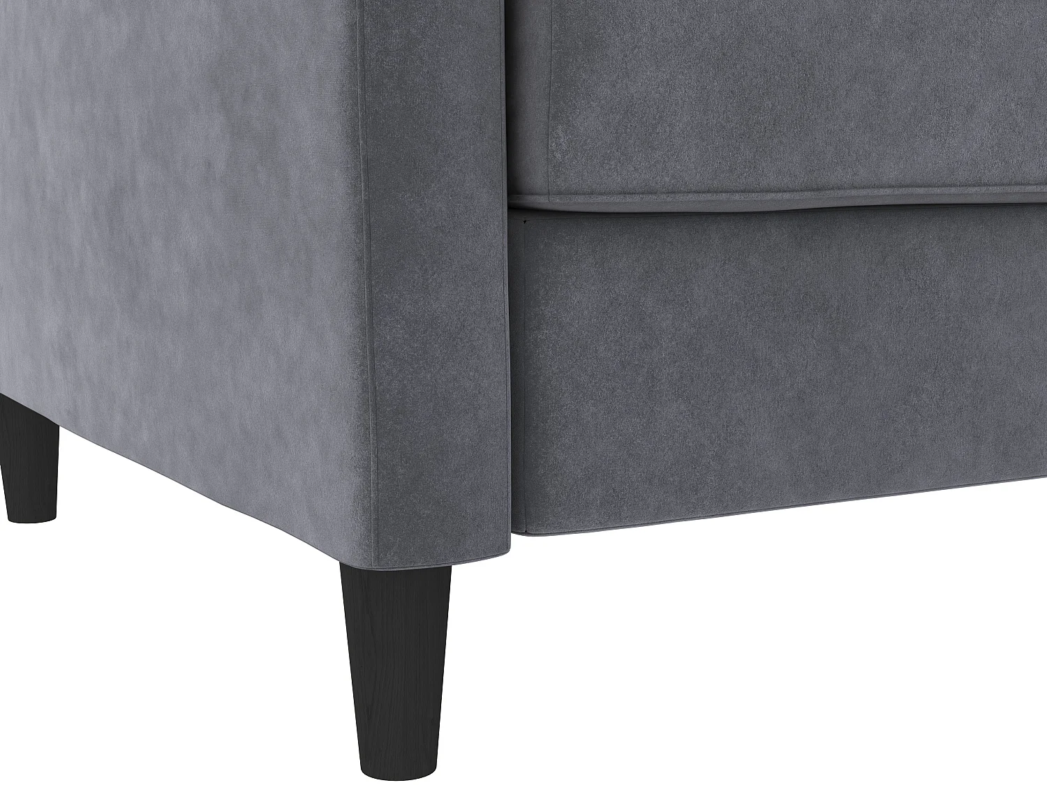 Celine | Canapé lit 3 places avec méridienne en velours anthracite