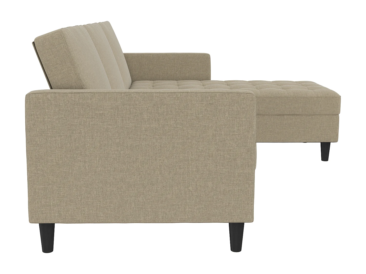 Presley | Canapé-lit 3 places avec méridienne en lin cappuchino