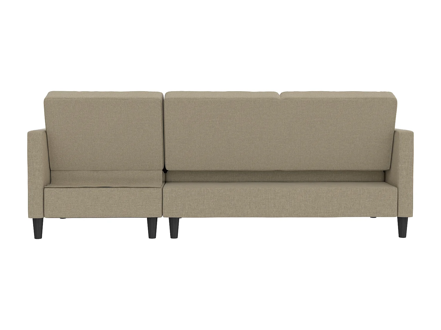 Presley | Canapé-lit 3 places avec méridienne en lin cappuchino