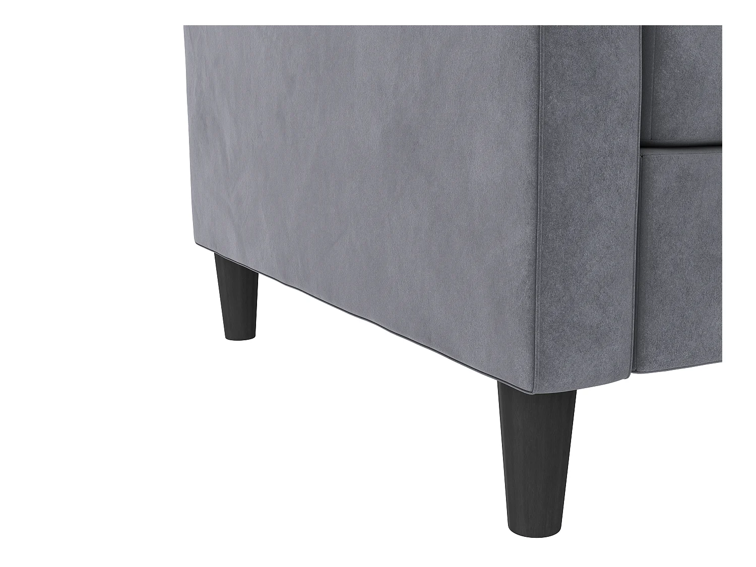 3-zits slaapbank in antraciet fluweel