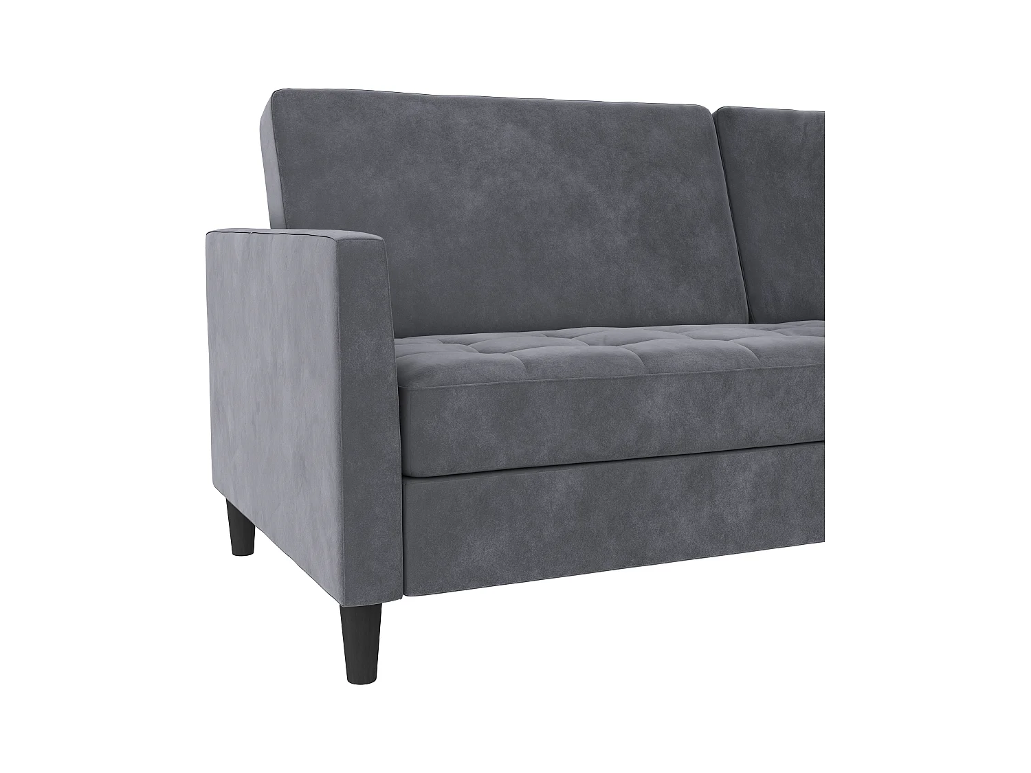 3-zits slaapbank in antraciet fluweel