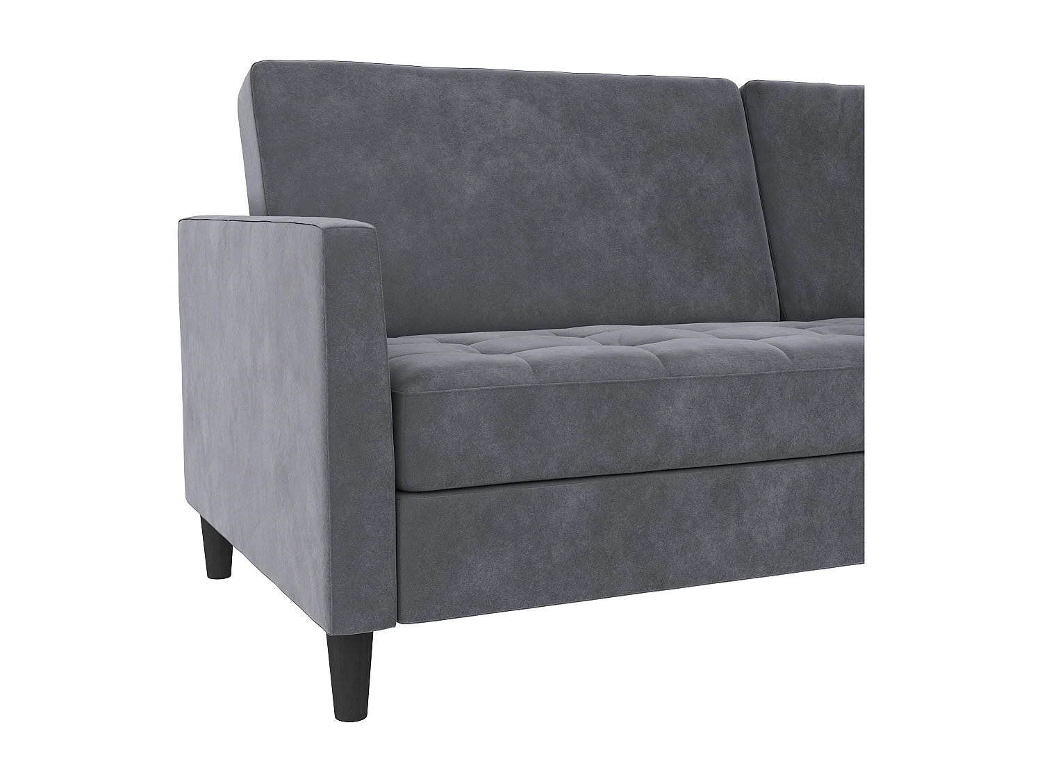 Presley | Canapé convertible 3 places en velours anthracite