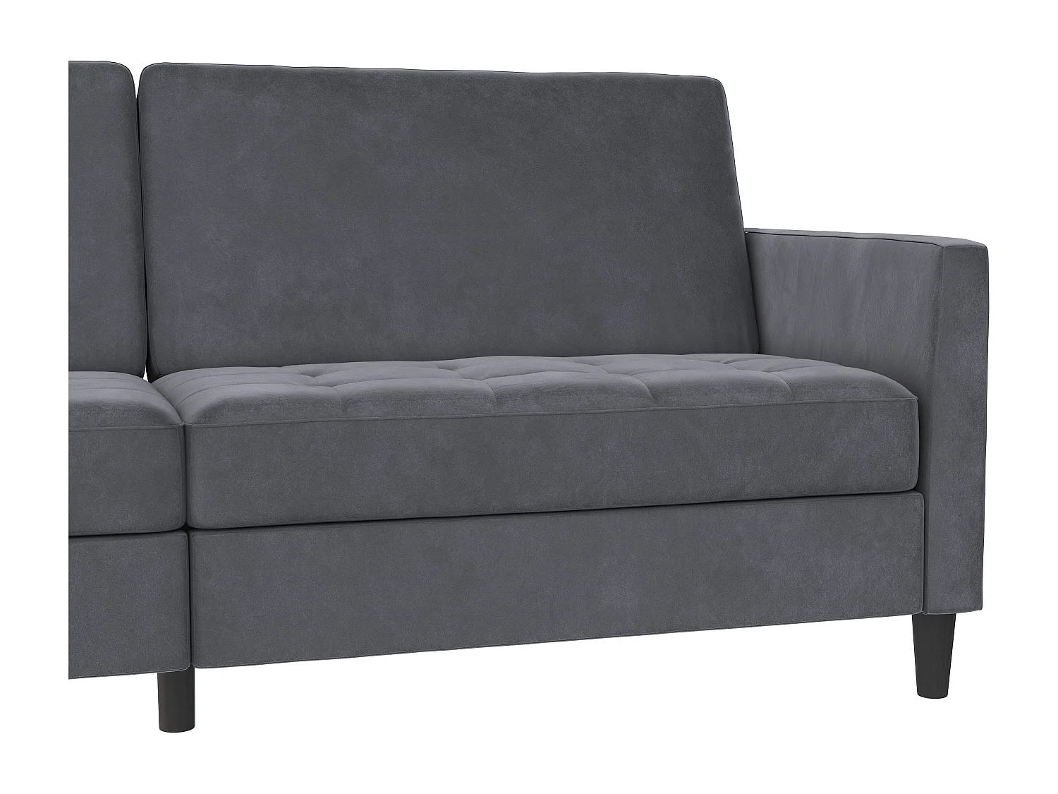 Presley | Canapé convertible 3 places en velours anthracite