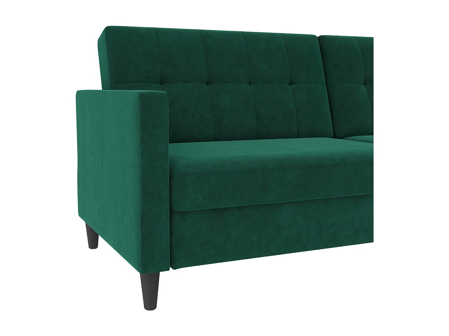 Hartford | Canapé lit 3 places en velours vert foncé