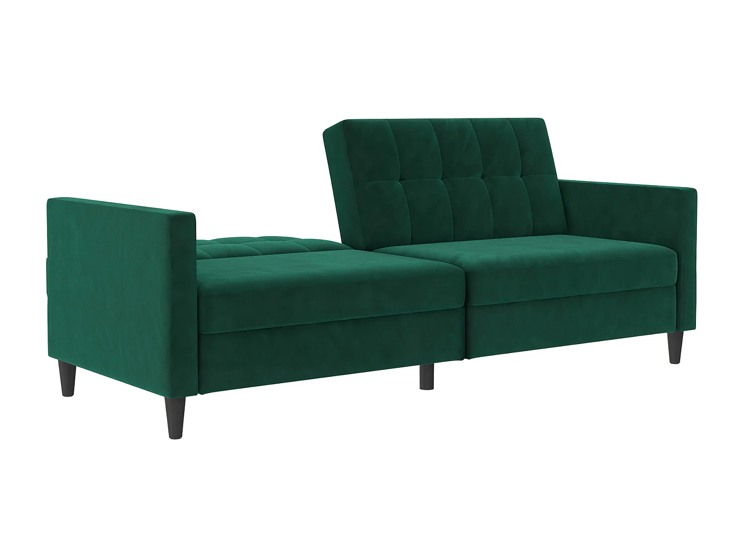 Hartford | Canapé lit 3 places en velours vert foncé