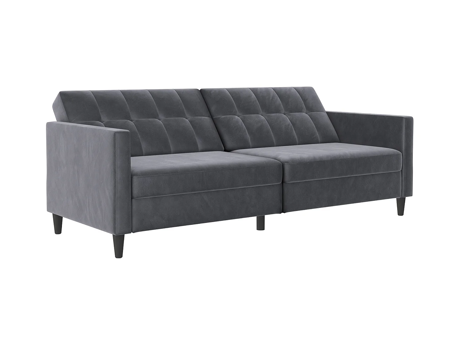 Hartford | Canapé convertible 3 places en velours anthracite