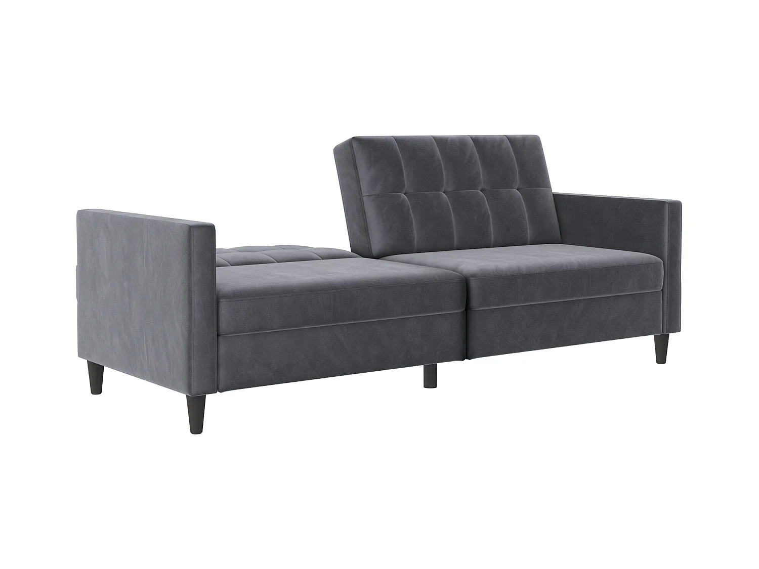 Hartford | Canapé convertible 3 places en velours anthracite