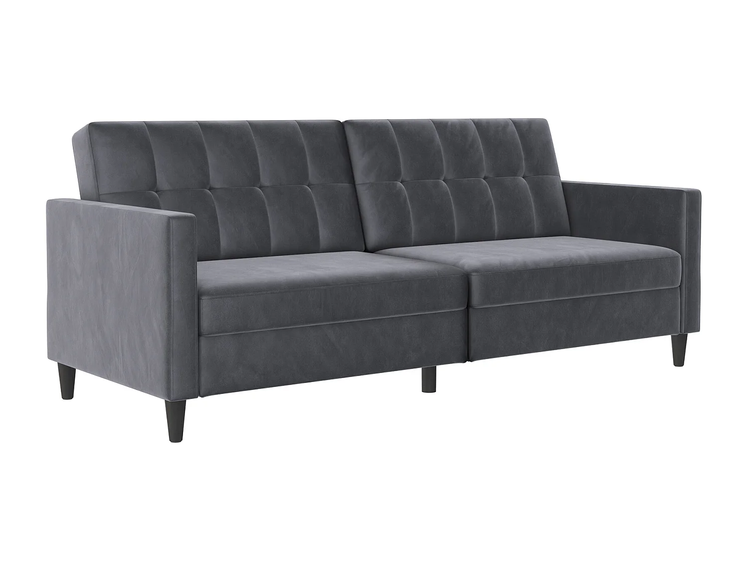 Hartford | Canapé convertible 3 places en velours anthracite