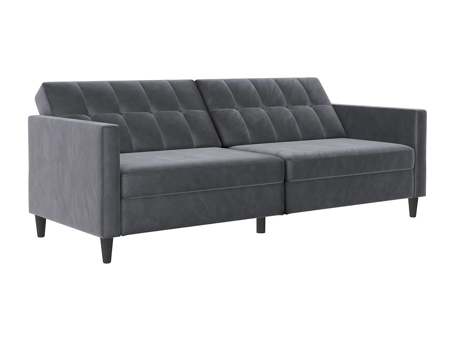 Hartford | Canapé convertible 3 places en velours anthracite