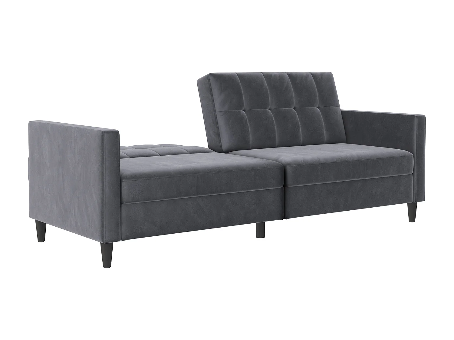 Hartford | Canapé convertible 3 places en velours anthracite