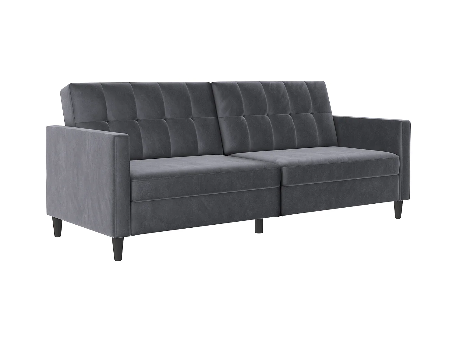 Hartford | Canapé convertible 3 places en velours anthracite