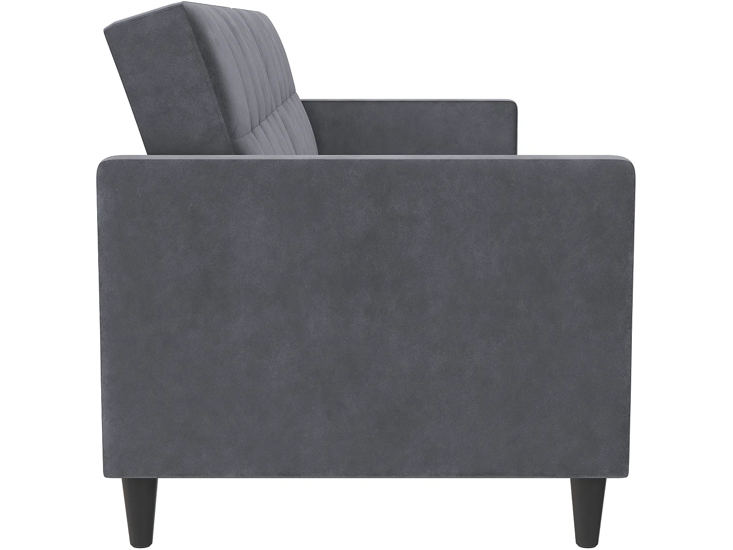 Canapé convertible 3 places en velours gris anthracite HARTFORD