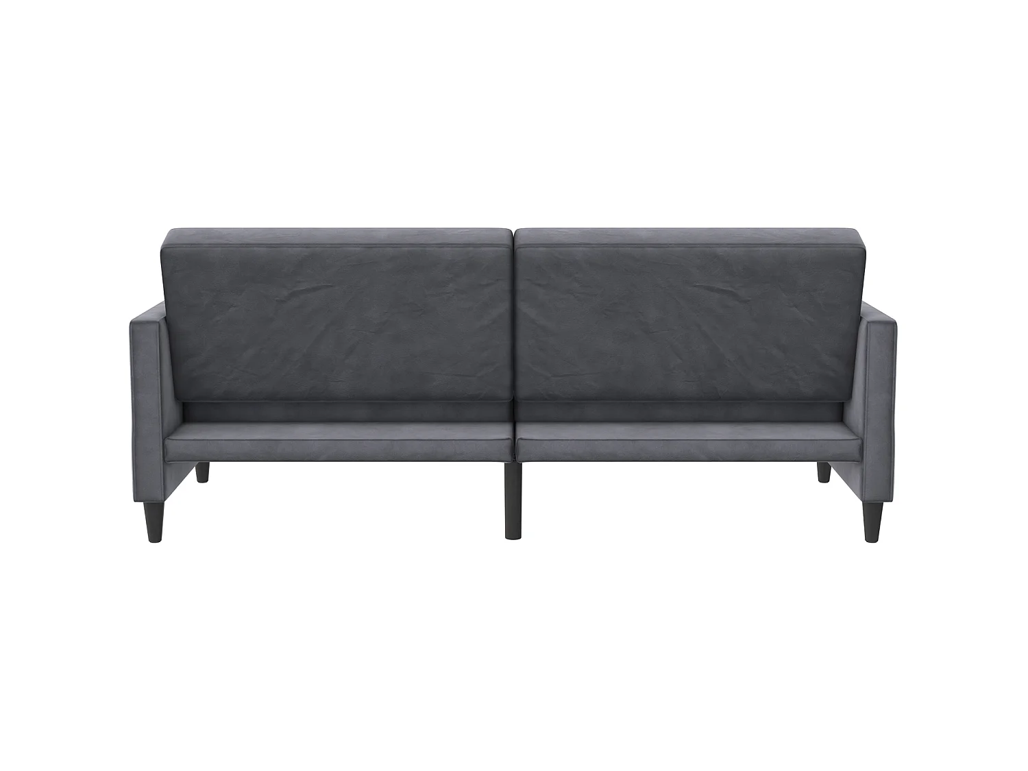 Canapé convertible 3 places en velours gris anthracite HARTFORD