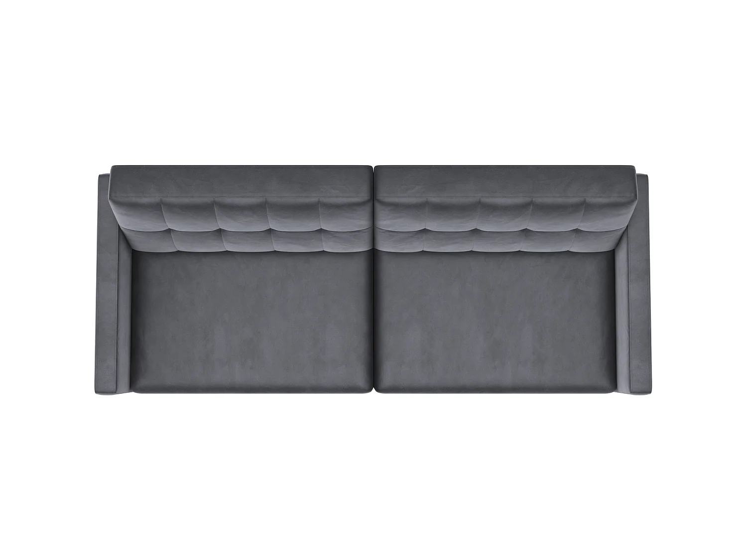 Canapé convertible 3 places en velours gris anthracite HARTFORD