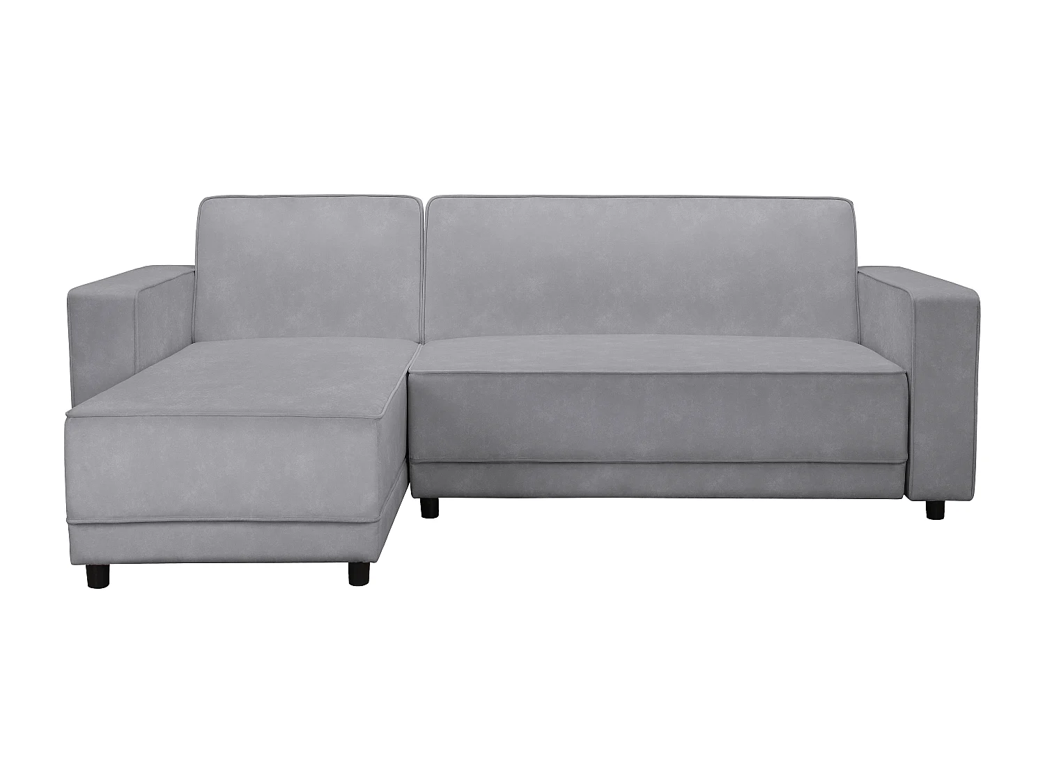 Allie | Canapé en L en velours Gris