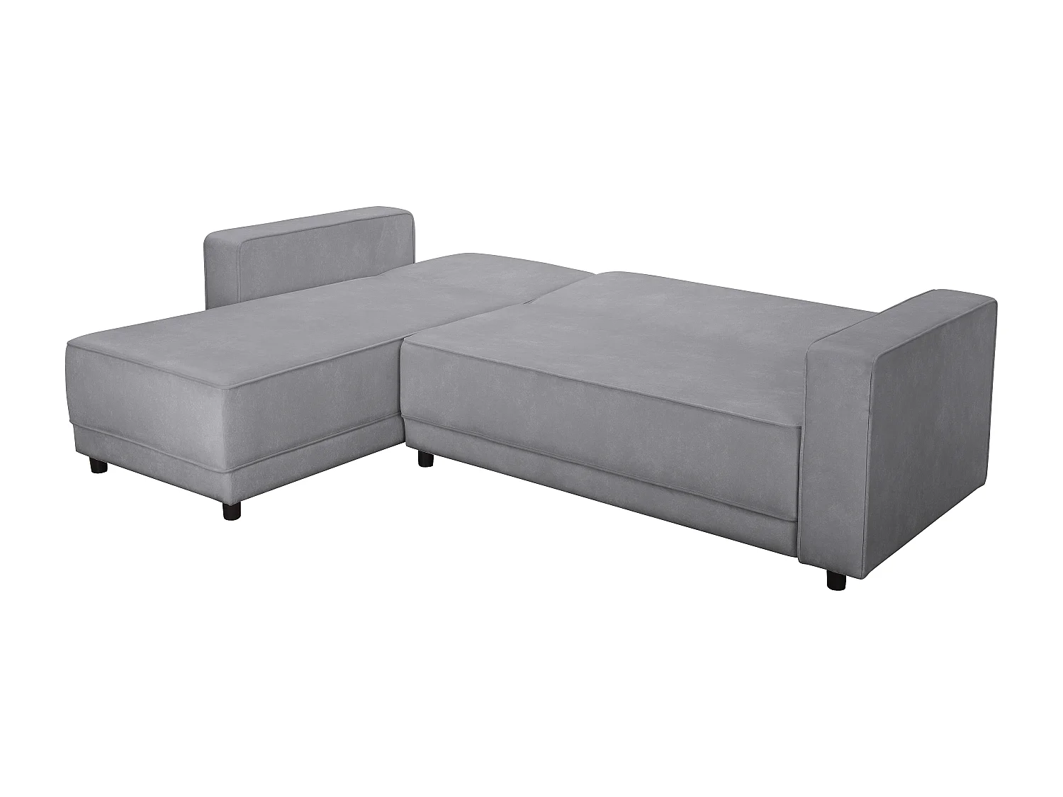 Allie | Canapé en L en velours Gris
