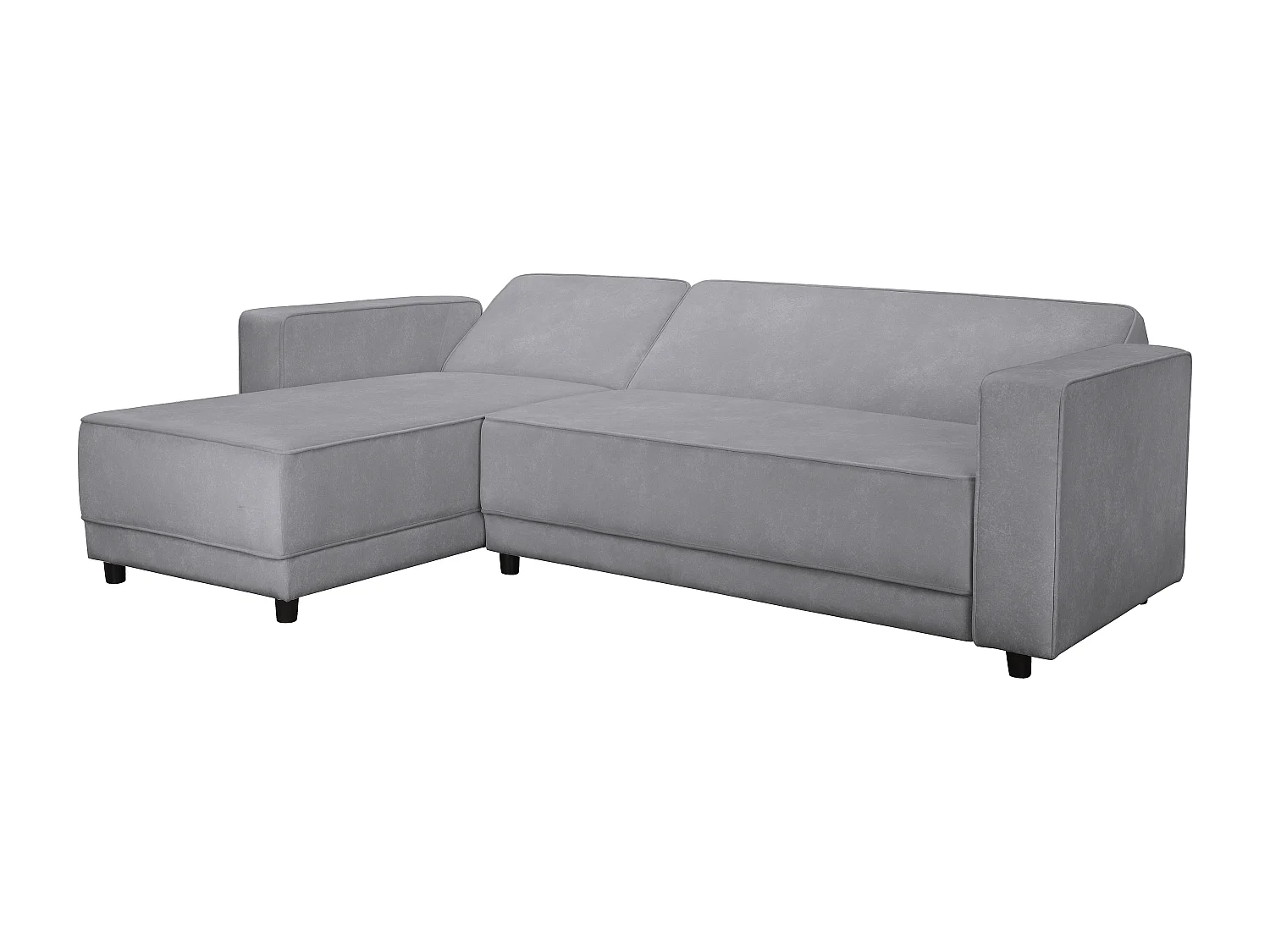 Allie | Canapé en L en velours Gris
