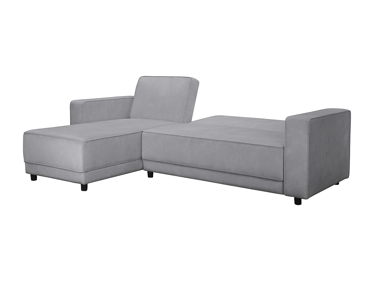 Allie | Canapé en L en velours Gris