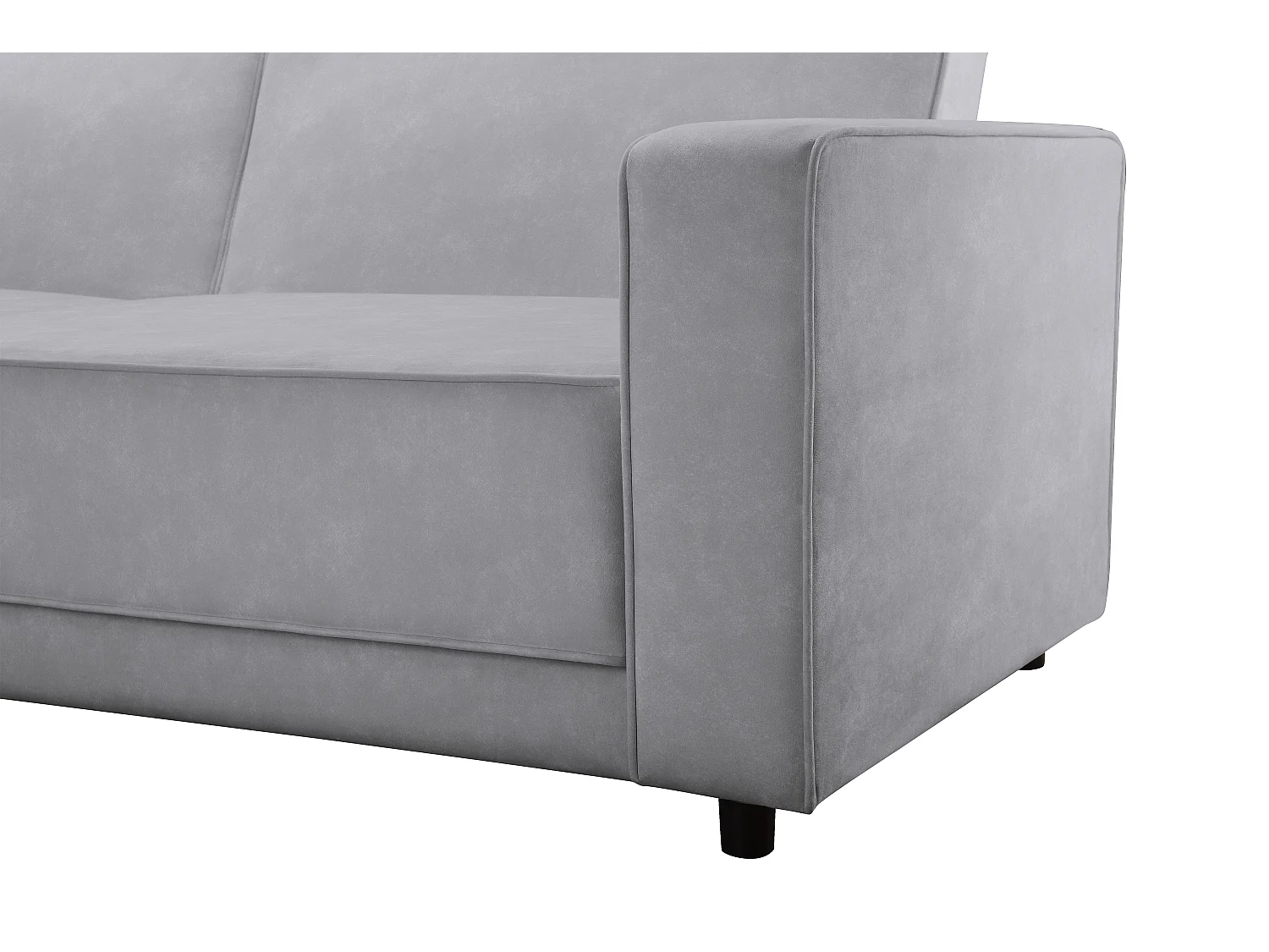 Allie | Canapé en L en velours Gris