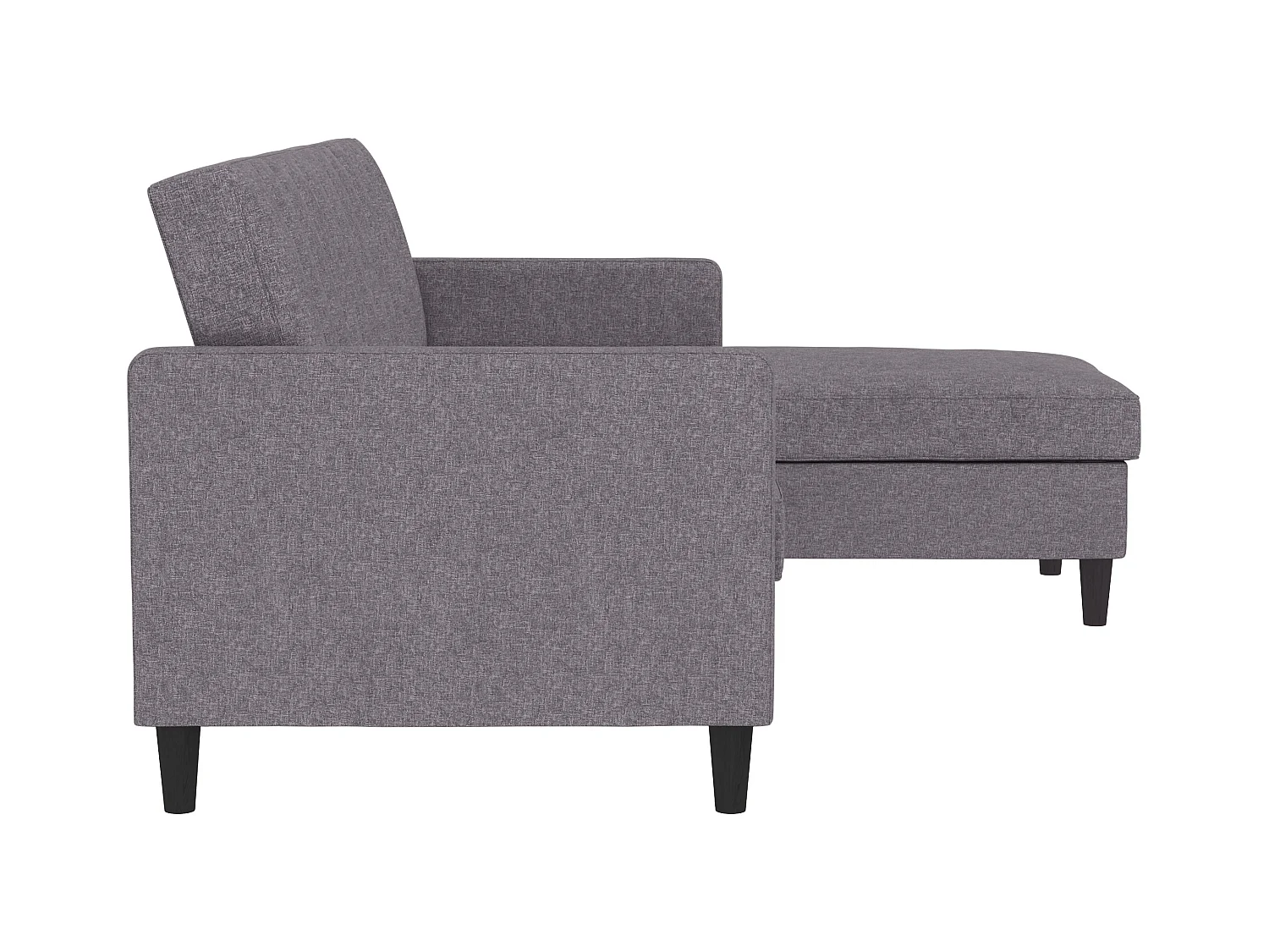 3-zits hoekslaapbank in grijs stof