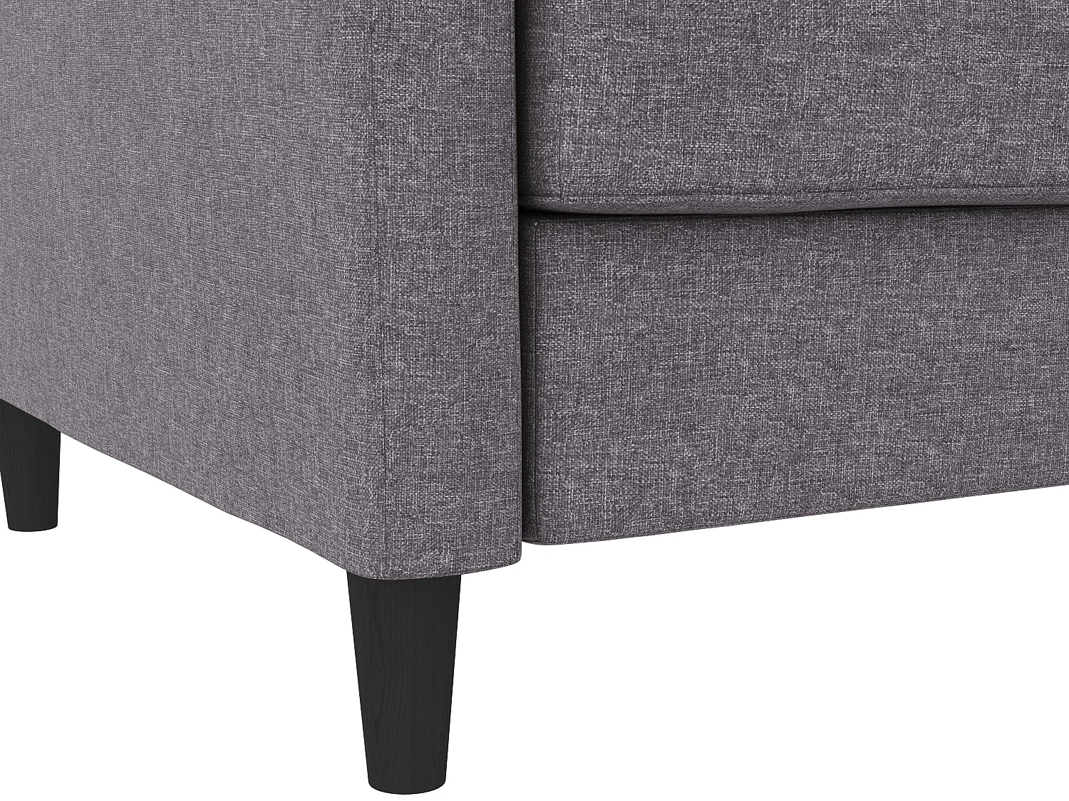 3-zits hoekslaapbank in grijs stof