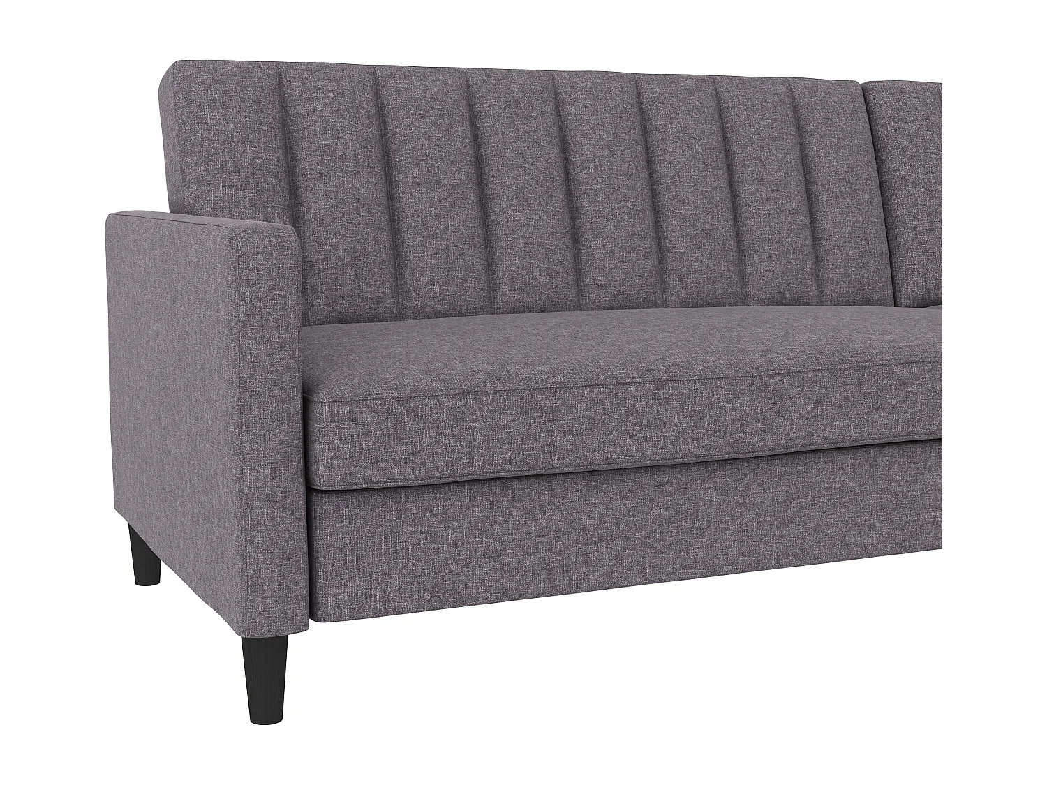 Celine | Canapé lit 3 places avec méridienne en lin gris