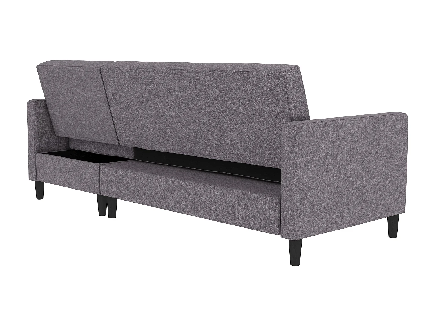 Celine | Canapé lit 3 places avec méridienne en lin gris