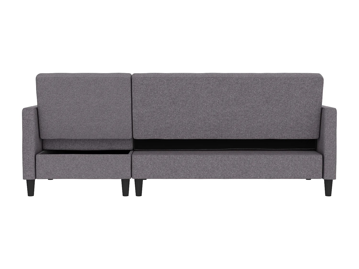 Celine | Canapé lit 3 places avec méridienne en lin gris