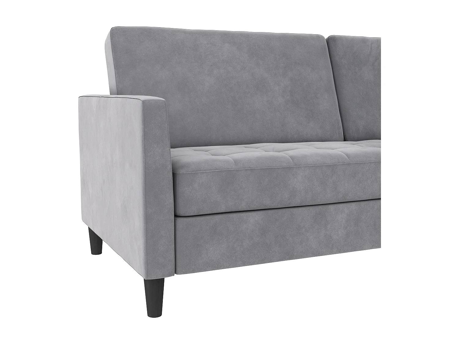 Presley | Canapé convertible 3 places en velours gris