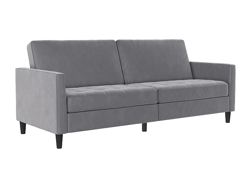 Presley | Canapé convertible 3 places en velours gris
