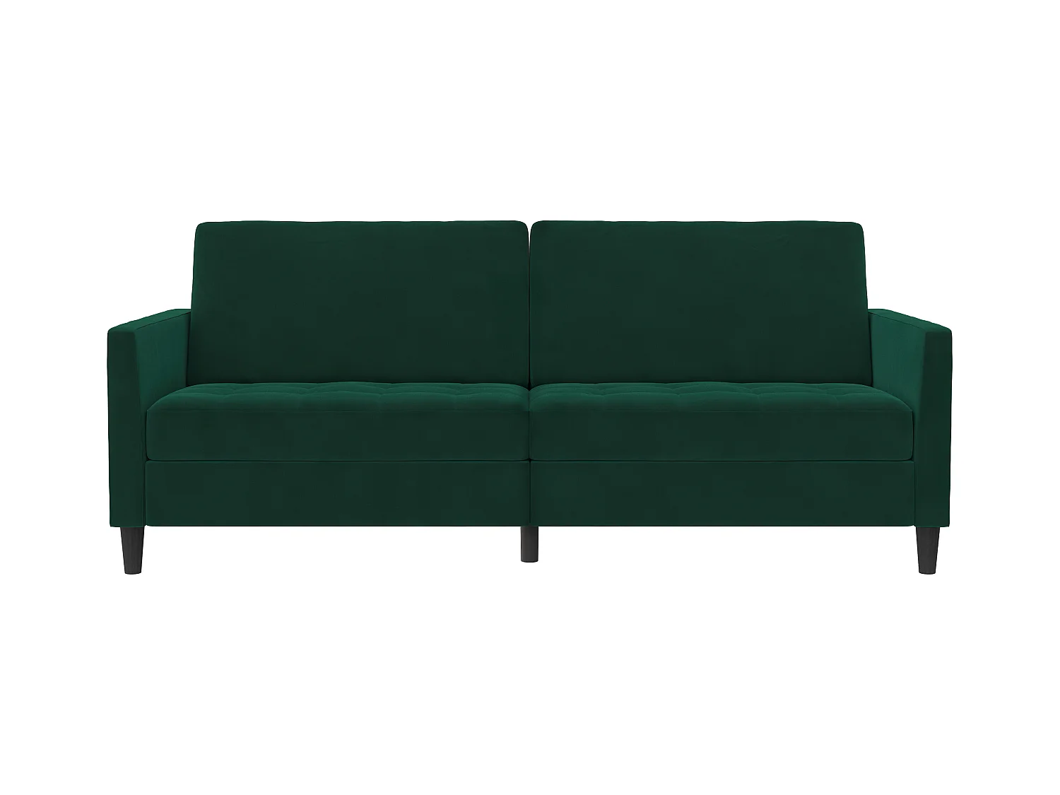 3-zits slaapbank in donkergroen fluweel