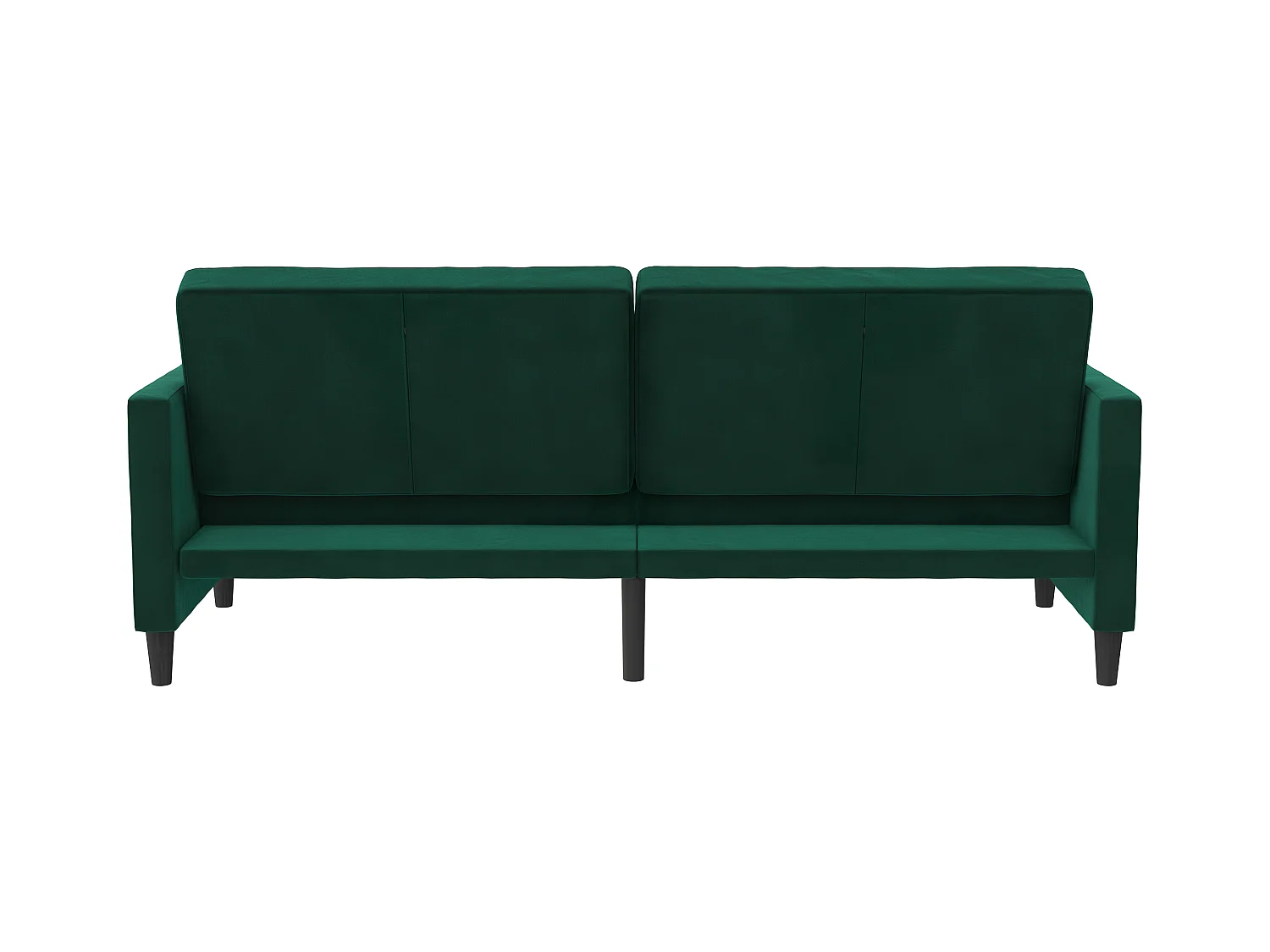 3-zits slaapbank in donkergroen fluweel