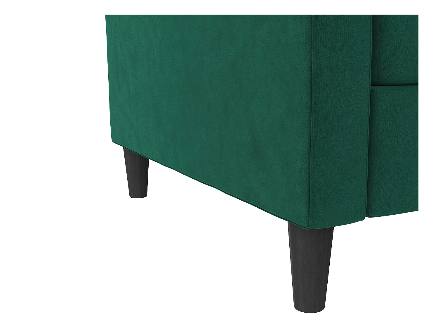 3-zits slaapbank in donkergroen fluweel