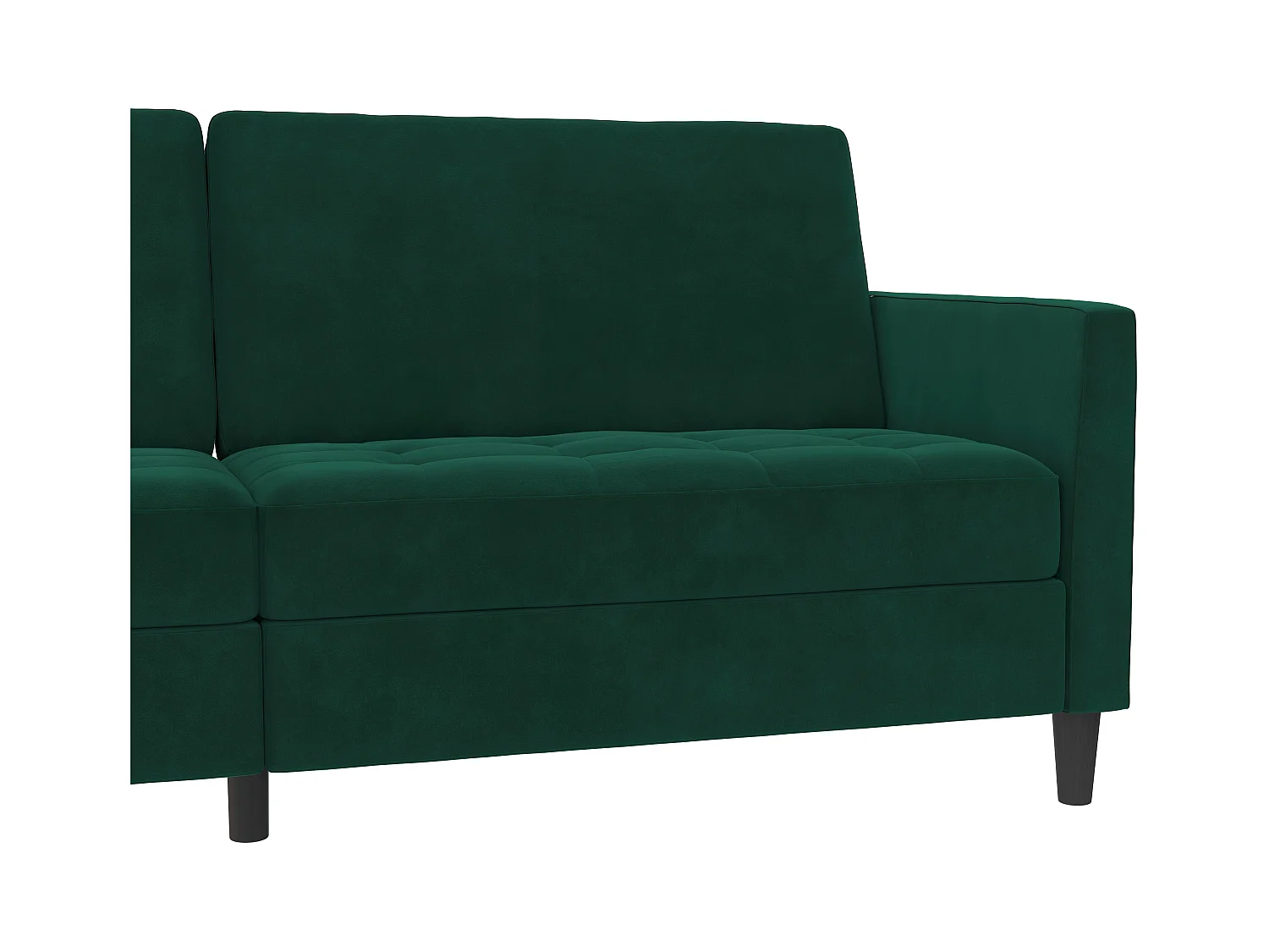 3-zits slaapbank in donkergroen fluweel