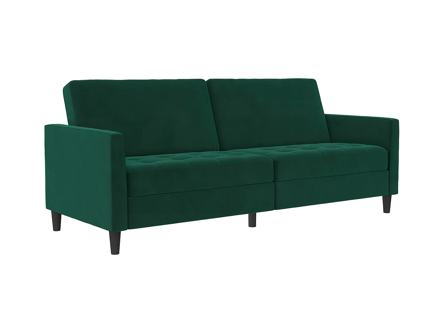 Presley | Canapé lit 3 places en velours vert foncé