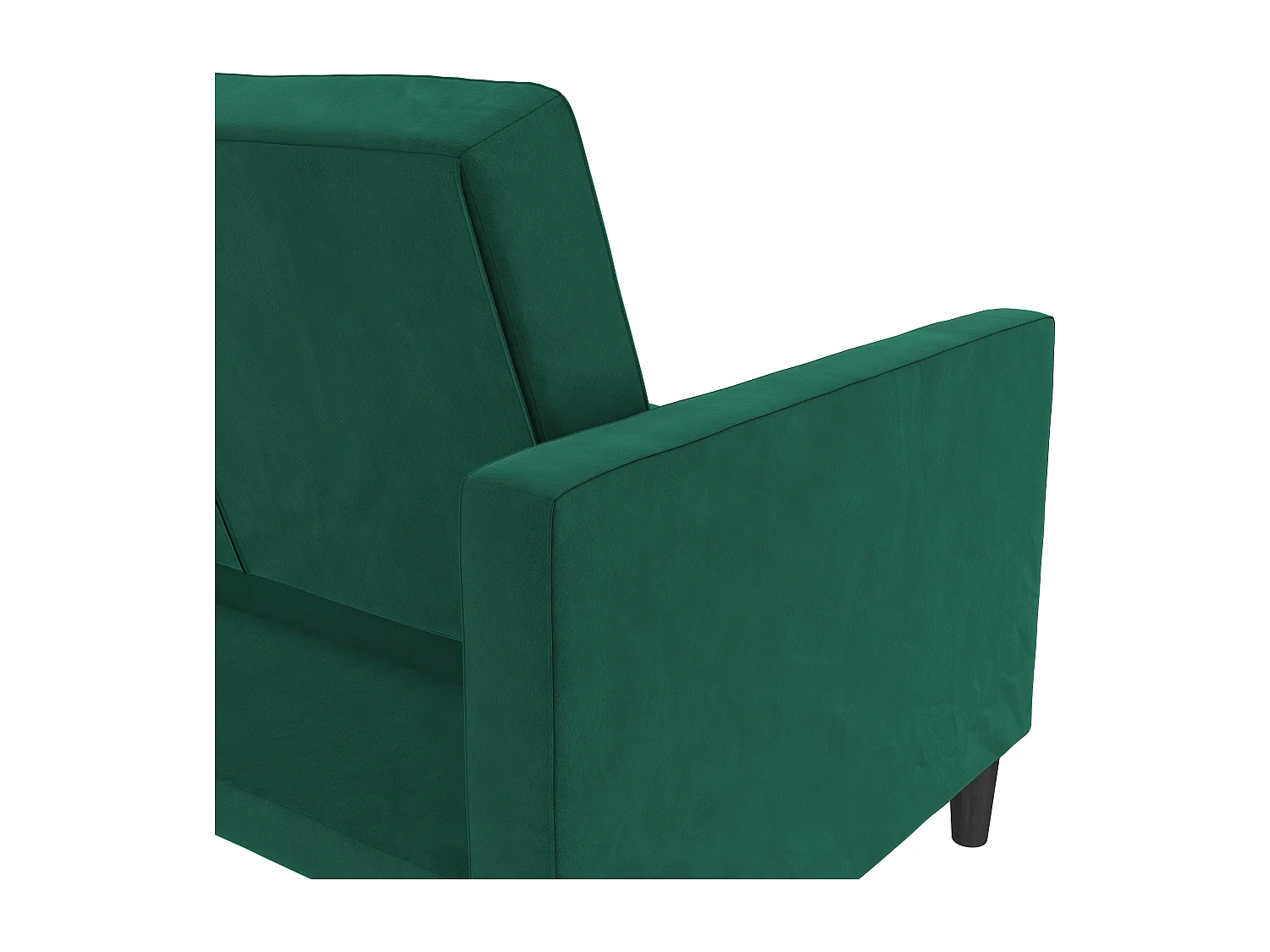 Presley | Canapé lit 3 places en velours vert foncé