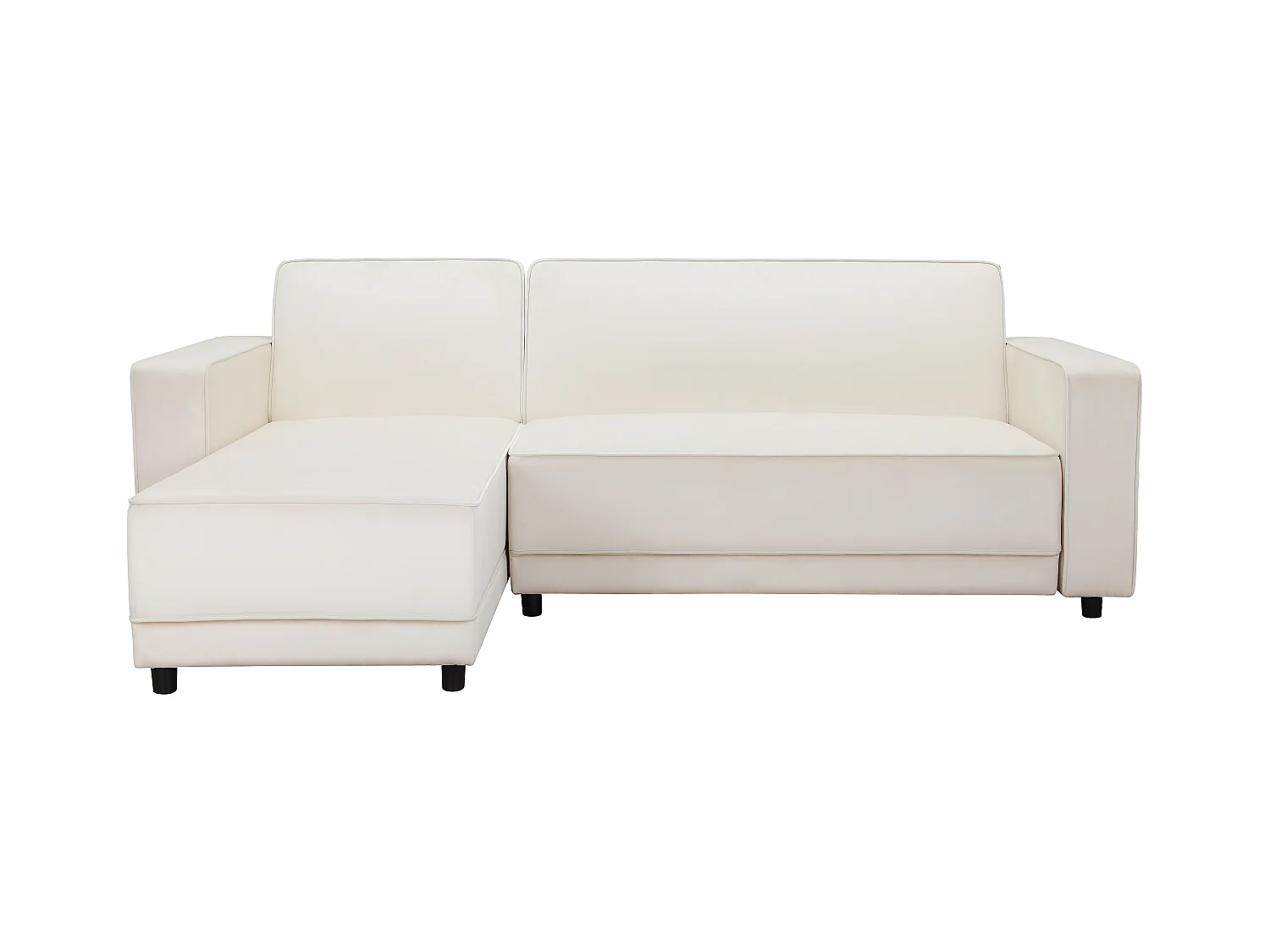 Allie | Slaapbank L-vorm in crème velours