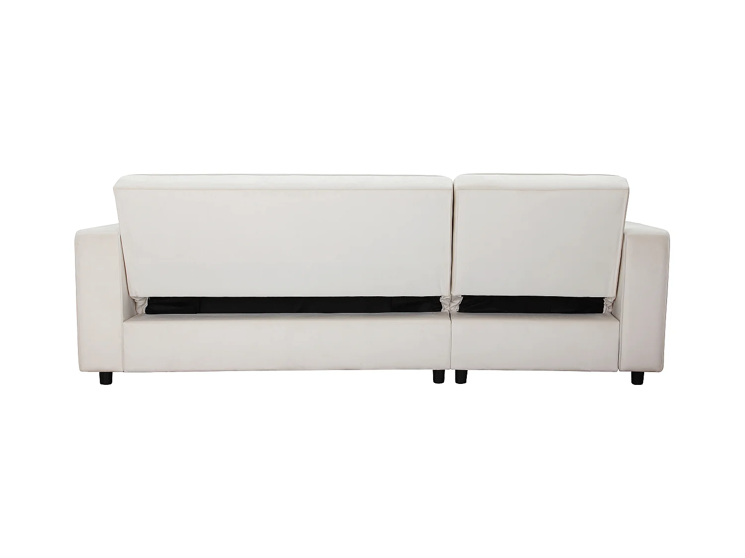 Allie | Slaapbank L-vorm in crème velours