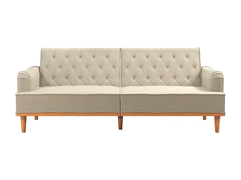 Stella | Canapé lit 3 places en lin tan