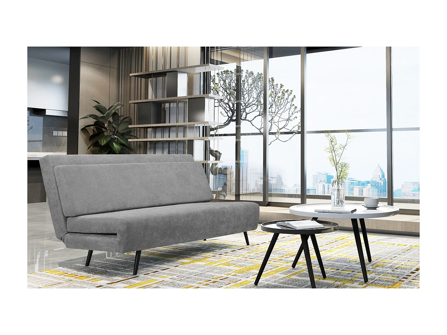 Mallory | Lit de jour 140 cm en Anthracite