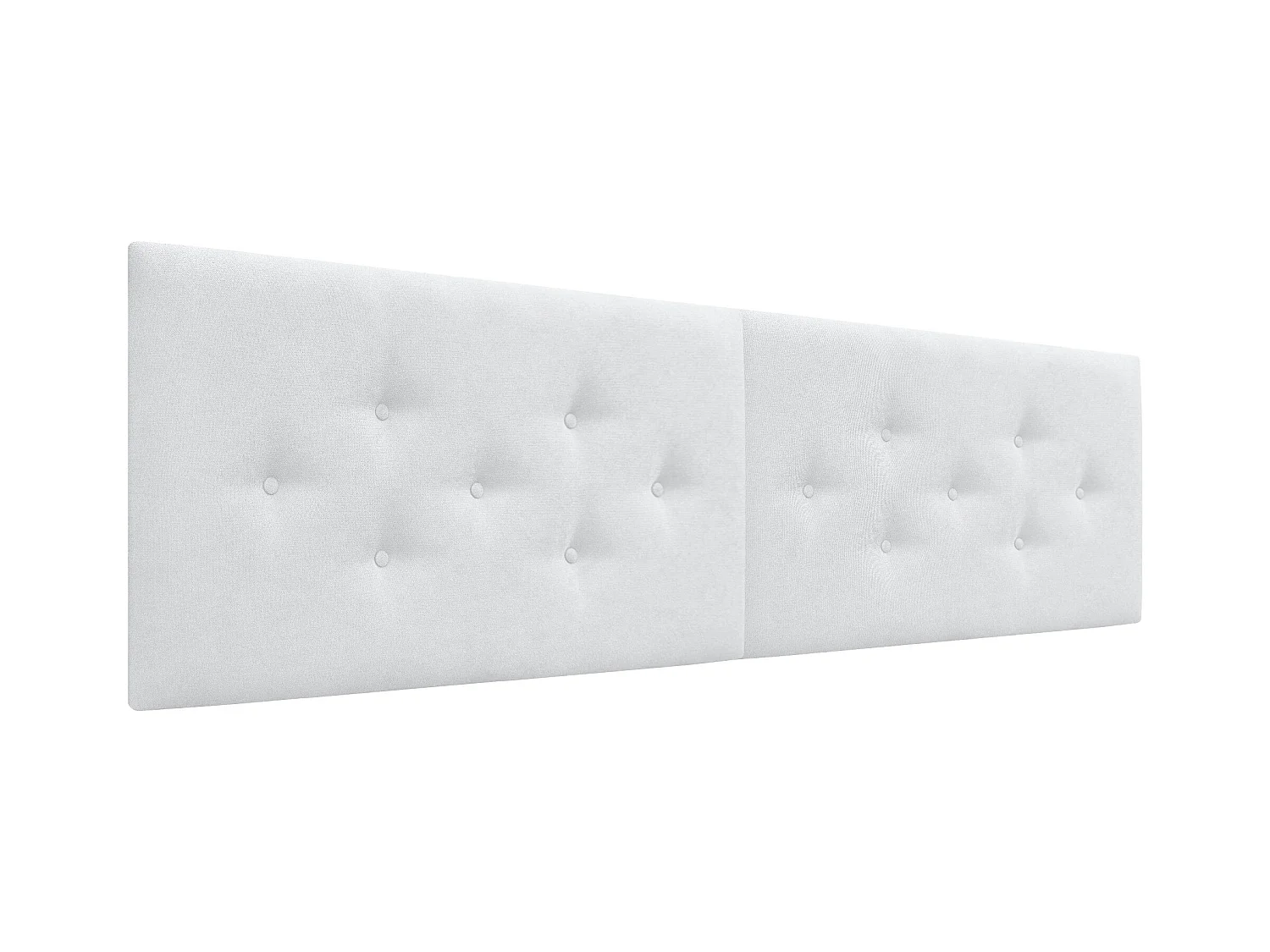 DHOME Tête de Lit en Tissu ACUALINE avec 3 Rangées Entrelacées de Boutons Tête de Lit Capitonnée de Luxe(Blanc, 180cm (2 pièces))