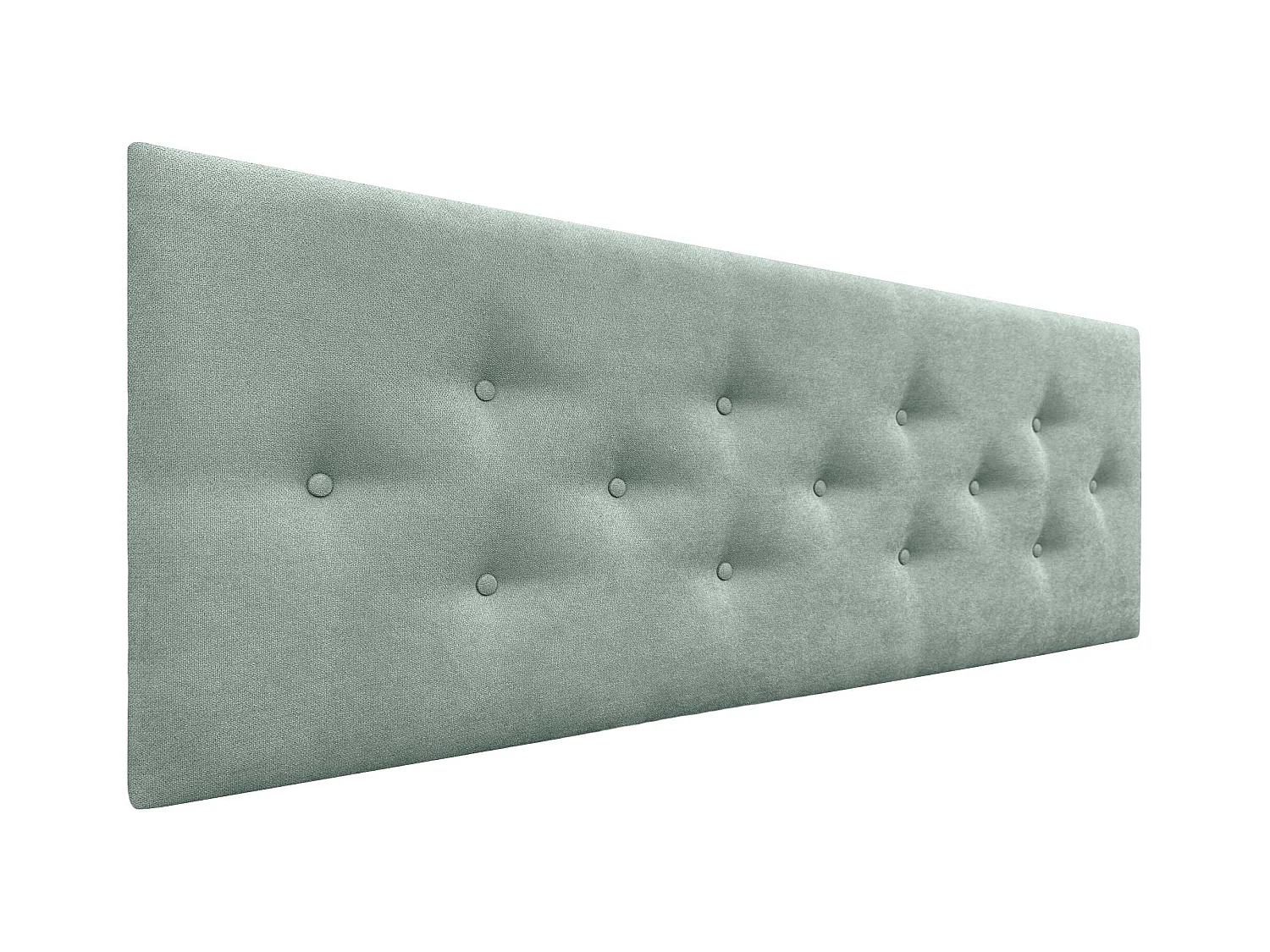 DHOME Tête de Lit en Tissu ACUALINE avec 3 Rangées Entrelacées de Boutons Tête de Lit Capitonnée de Luxe(Vert d’eau, 160cm)