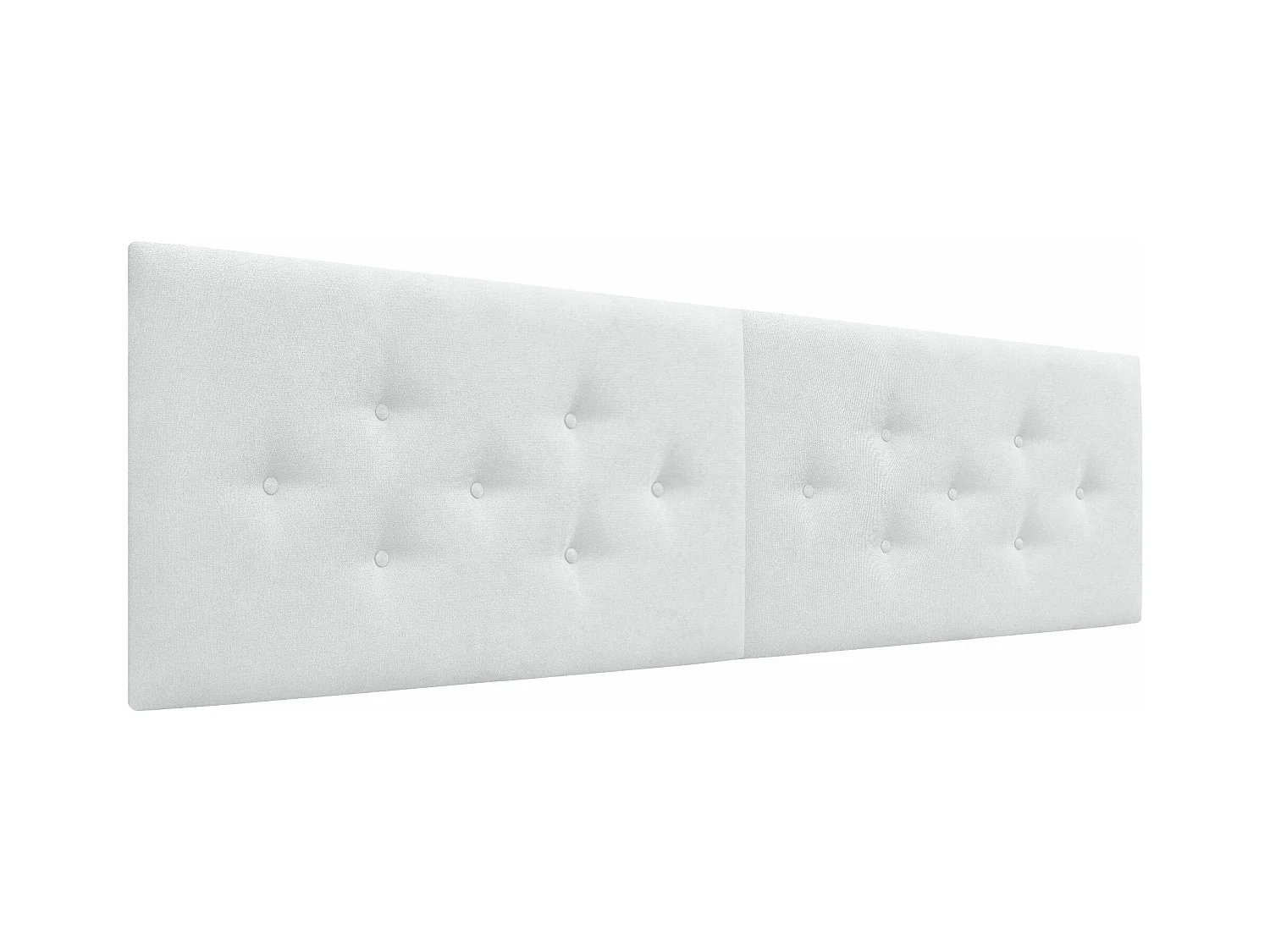 DHOME Tête de Lit en Tissu ACUALINE avec 3 Rangées Entrelacées de Boutons Tête de Lit Capitonnée de Luxe(Blanc, 210cm (2 pièces))
