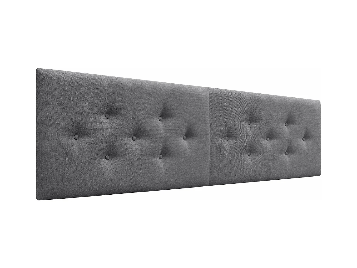 DHOME Tête de Lit en Tissu ACUALINE avec 3 Rangées Entrelacées de Boutons Tête de Lit Capitonnée de Luxe(Gris Ceniza, 180cm (2 pièces))