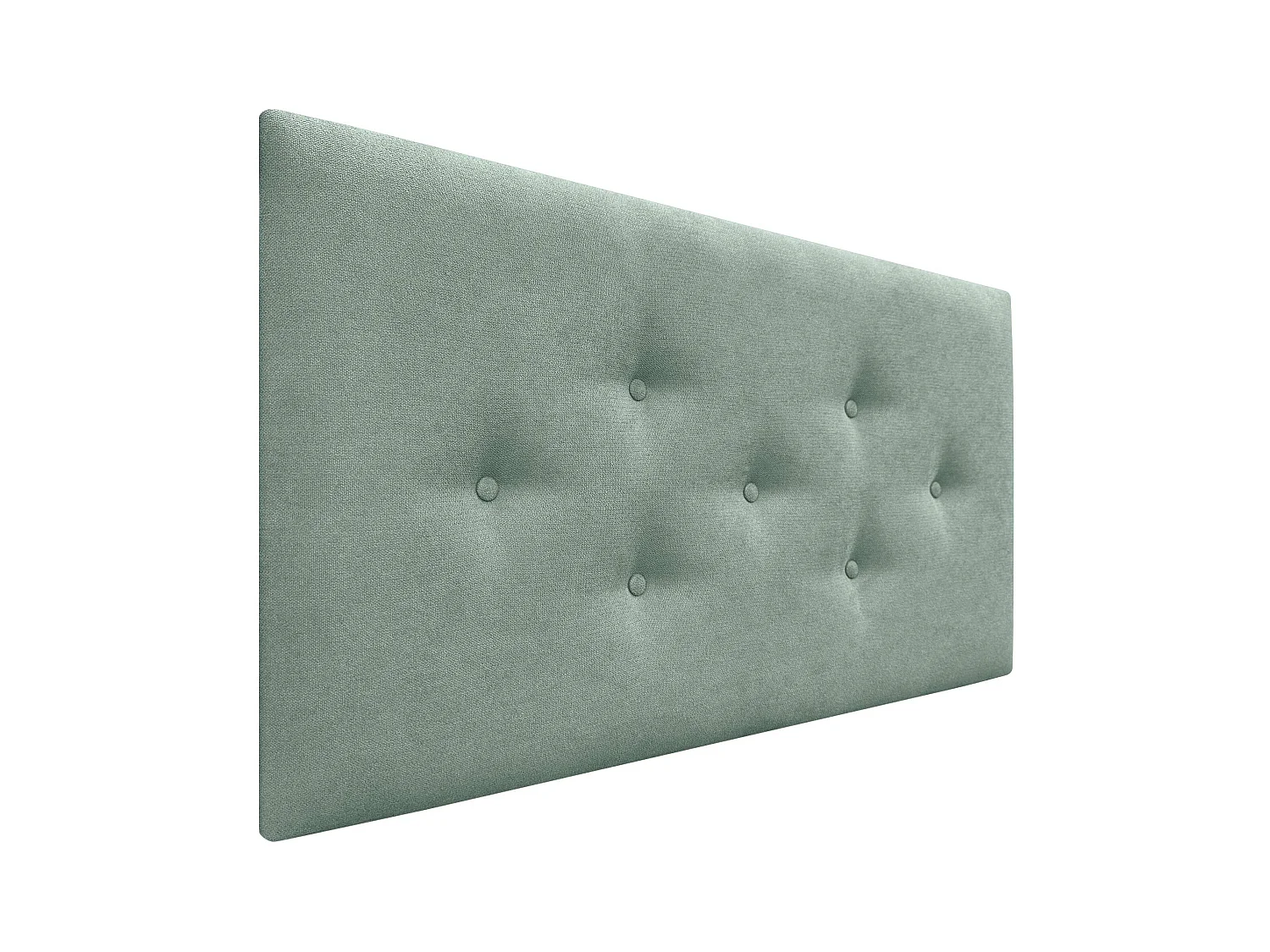 DHOME Tête de Lit en Tissu ACUALINE avec 3 Rangées Entrelacées de Boutons Tête de Lit Capitonnée de Luxe(Vert d’eau, 95cm)