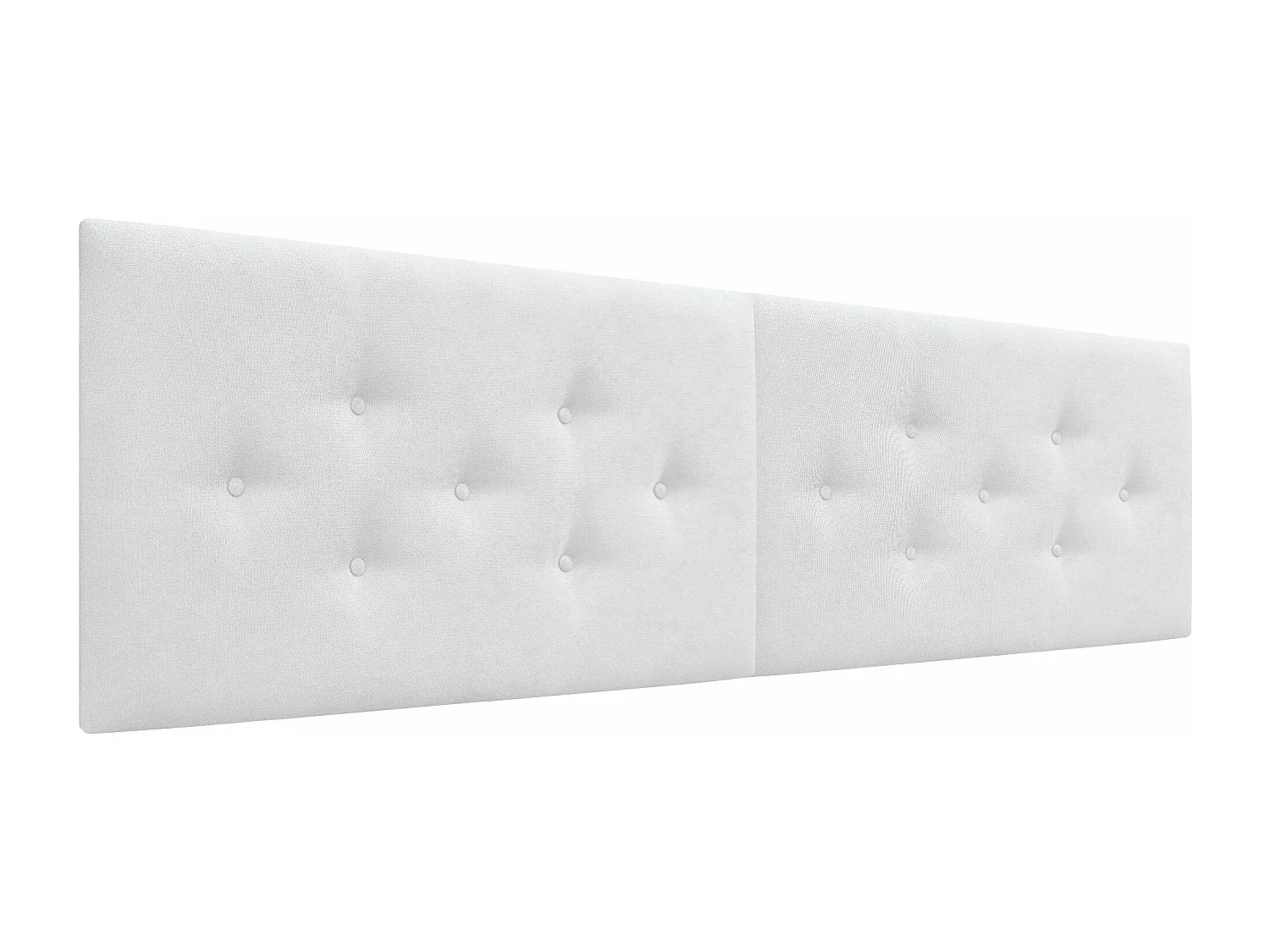 DHOME Tête de Lit en Tissu ACUALINE avec 3 Rangées Entrelacées de Boutons Tête de Lit Capitonnée de Luxe(Blanc, 160cm (2 pièces))